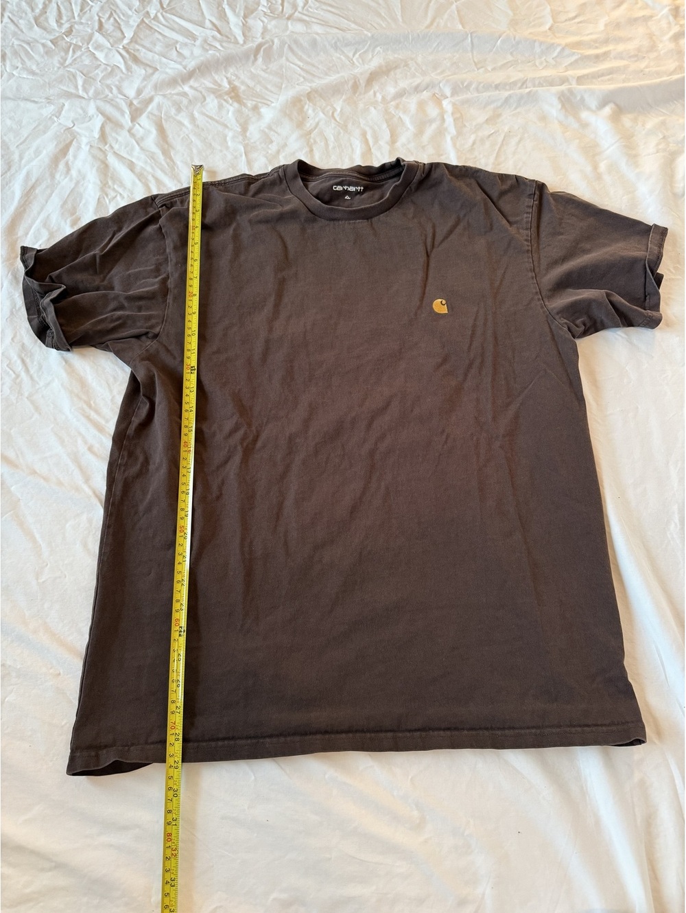 Carhartt Brown Logo Short Sleeve T-Shirt Size Large